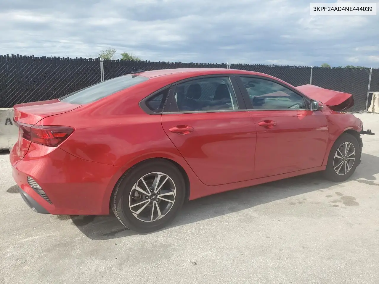 2022 Kia Forte Fe VIN: 3KPF24AD4NE444039 Lot: 57040985