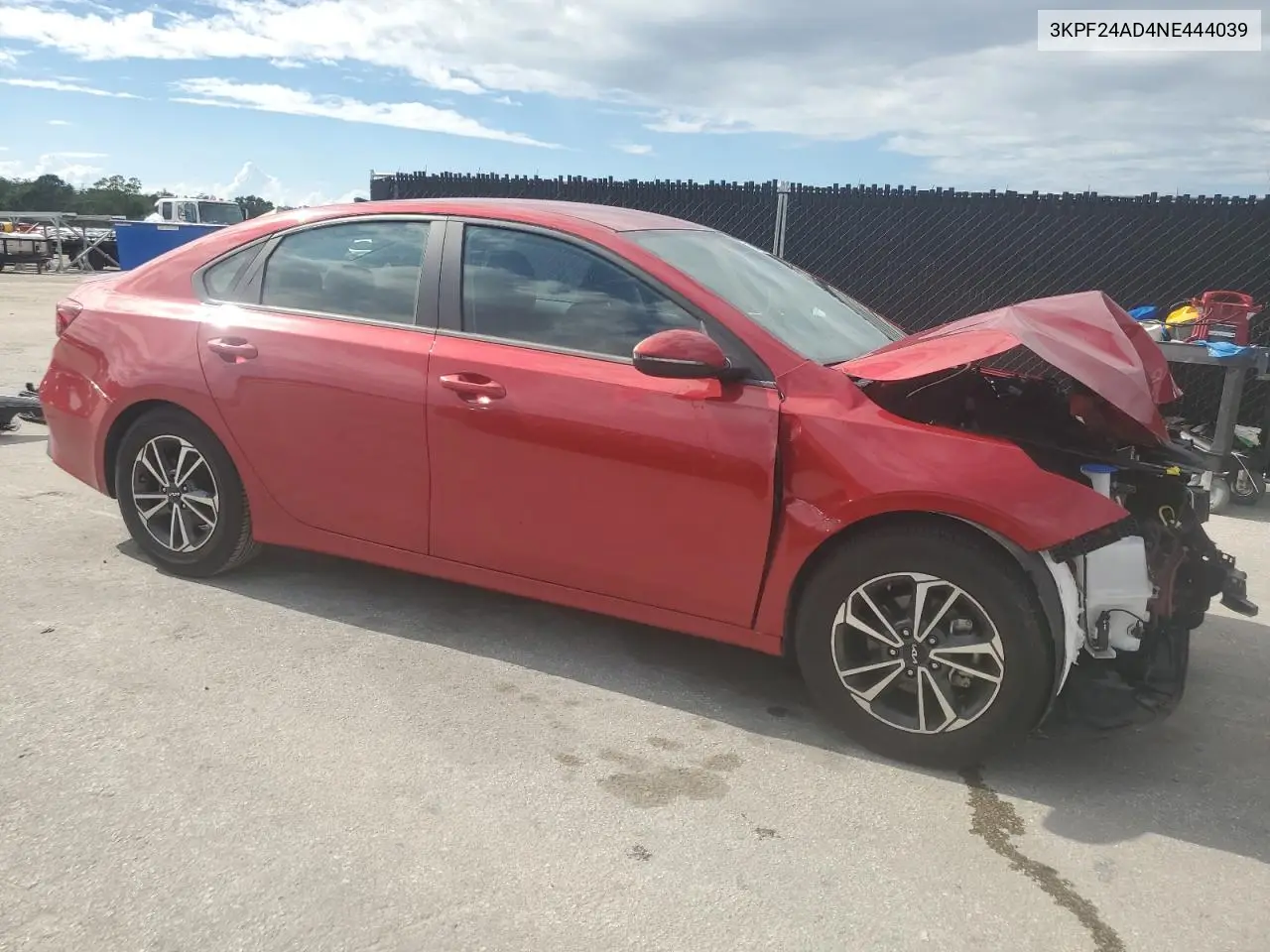 2022 Kia Forte Fe VIN: 3KPF24AD4NE444039 Lot: 57040985