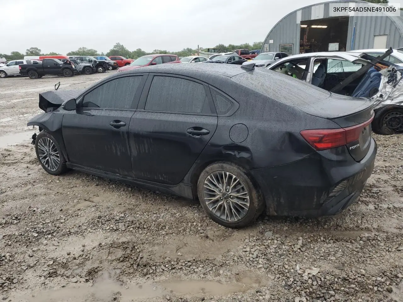 2022 Kia Forte Gt Line VIN: 3KPF54AD5NE491006 Lot: 58413715