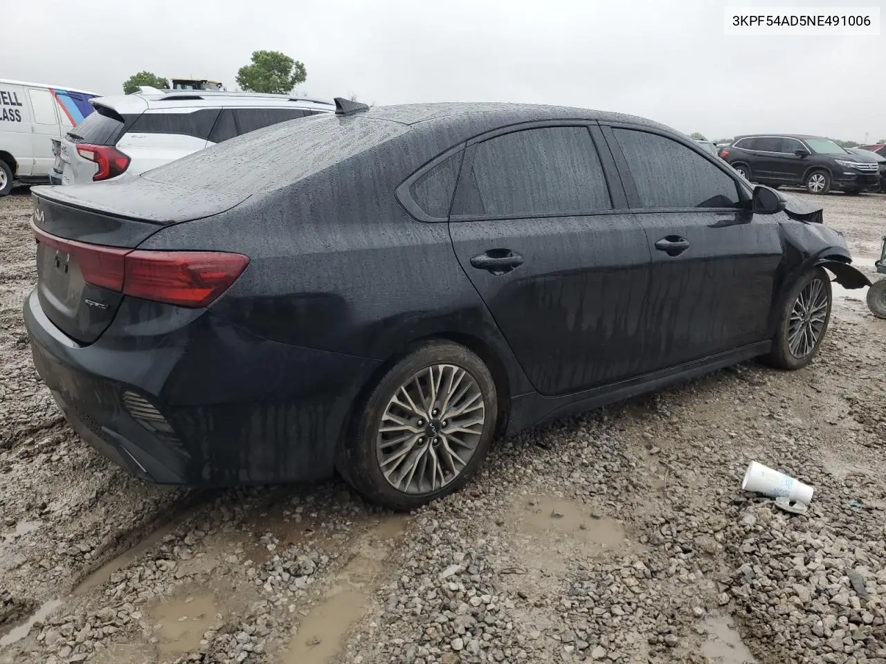 2022 Kia Forte Gt Line VIN: 3KPF54AD5NE491006 Lot: 58413715