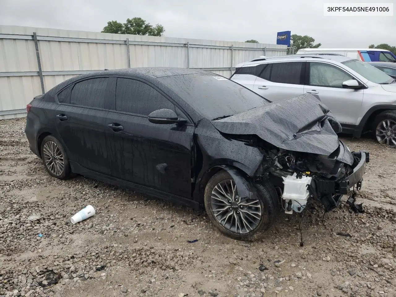 2022 Kia Forte Gt Line VIN: 3KPF54AD5NE491006 Lot: 58413715