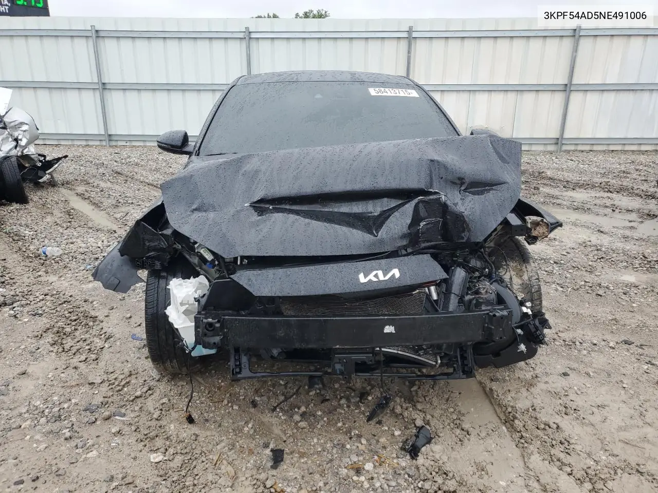 2022 Kia Forte Gt Line VIN: 3KPF54AD5NE491006 Lot: 58413715