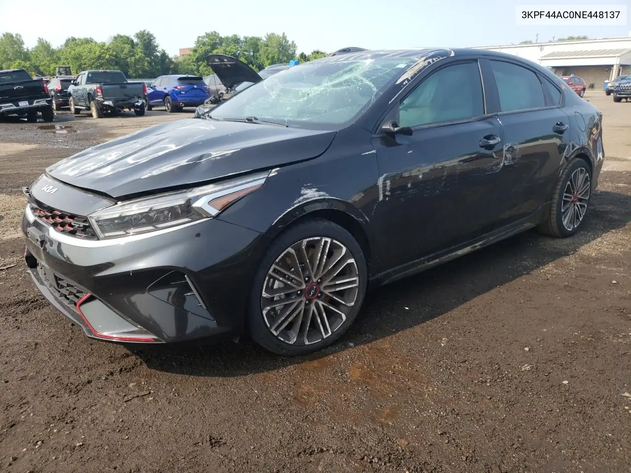 2022 Kia Forte Gt VIN: 3KPF44AC0NE448137 Lot: 60433905