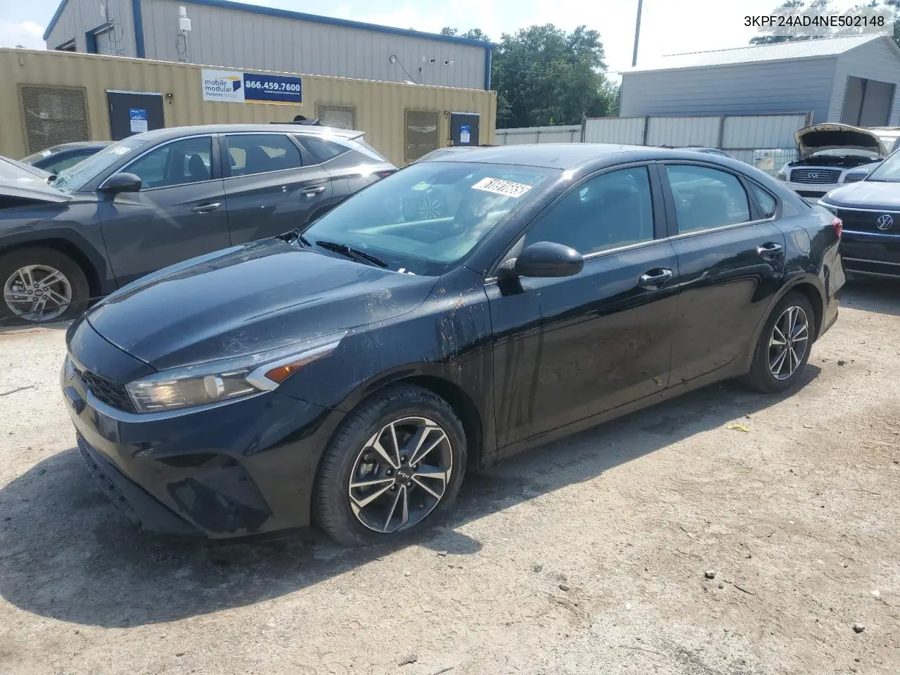 2022 Kia Forte Fe VIN: 3KPF24AD4NE502148 Lot: 61691665