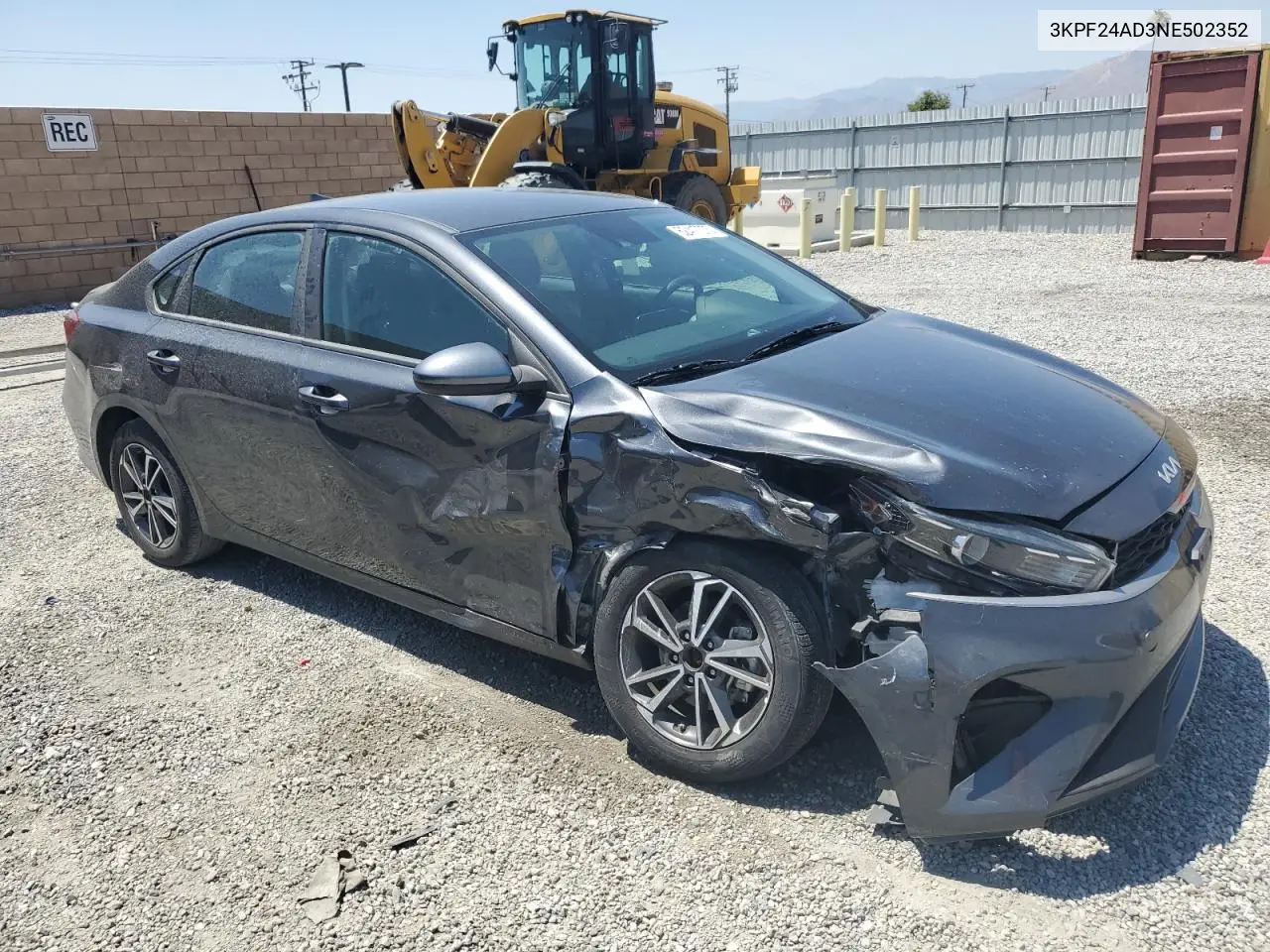 2022 Kia Forte Fe VIN: 3KPF24AD3NE502352 Lot: 62417075