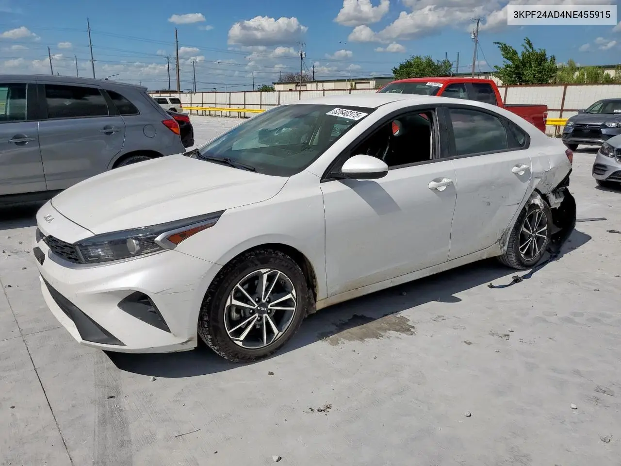 2022 Kia Forte Fe VIN: 3KPF24AD4NE455915 Lot: 62640375