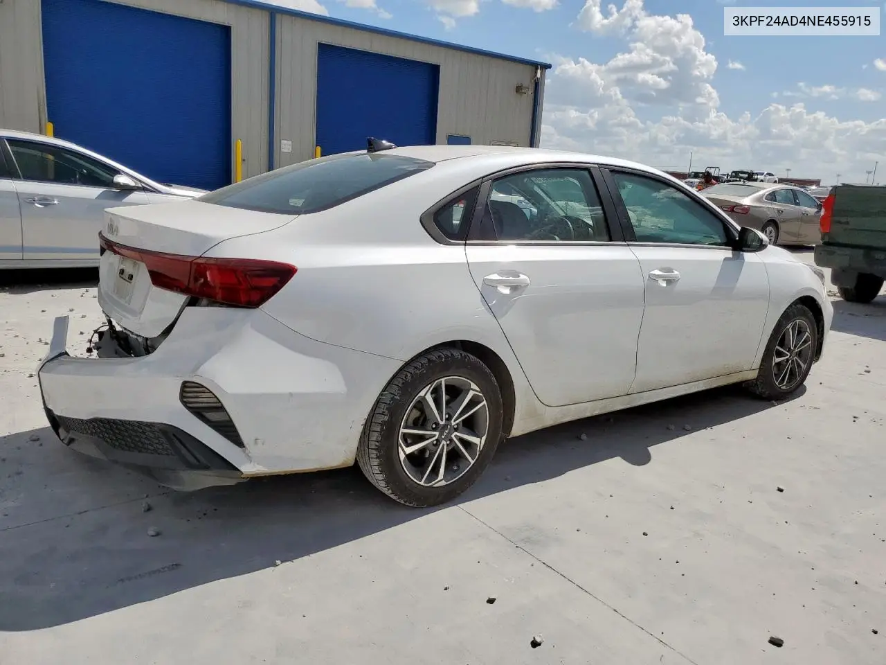 2022 Kia Forte Fe VIN: 3KPF24AD4NE455915 Lot: 62640375