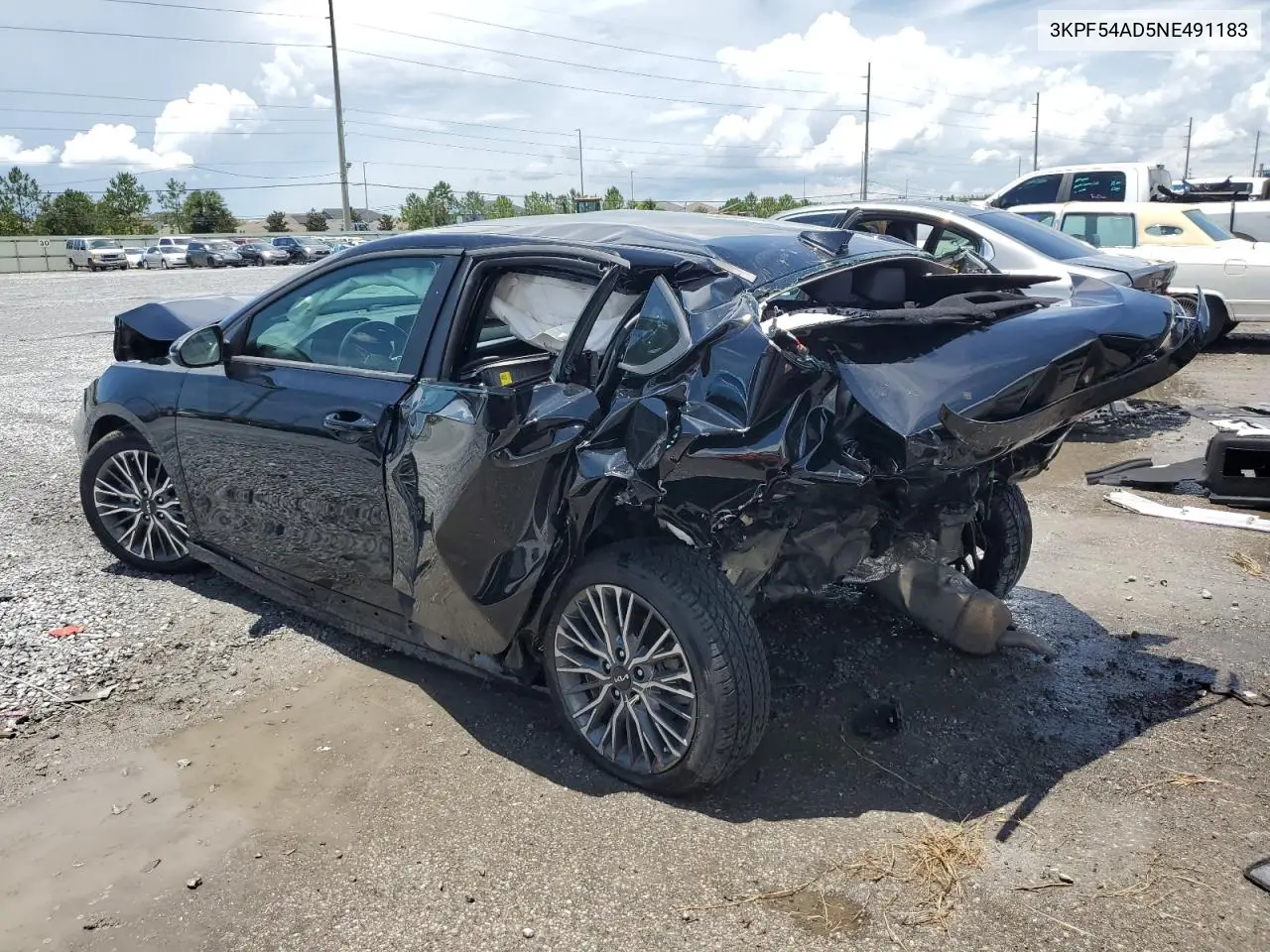 2022 Kia Forte Gt Line VIN: 3KPF54AD5NE491183 Lot: 62710125