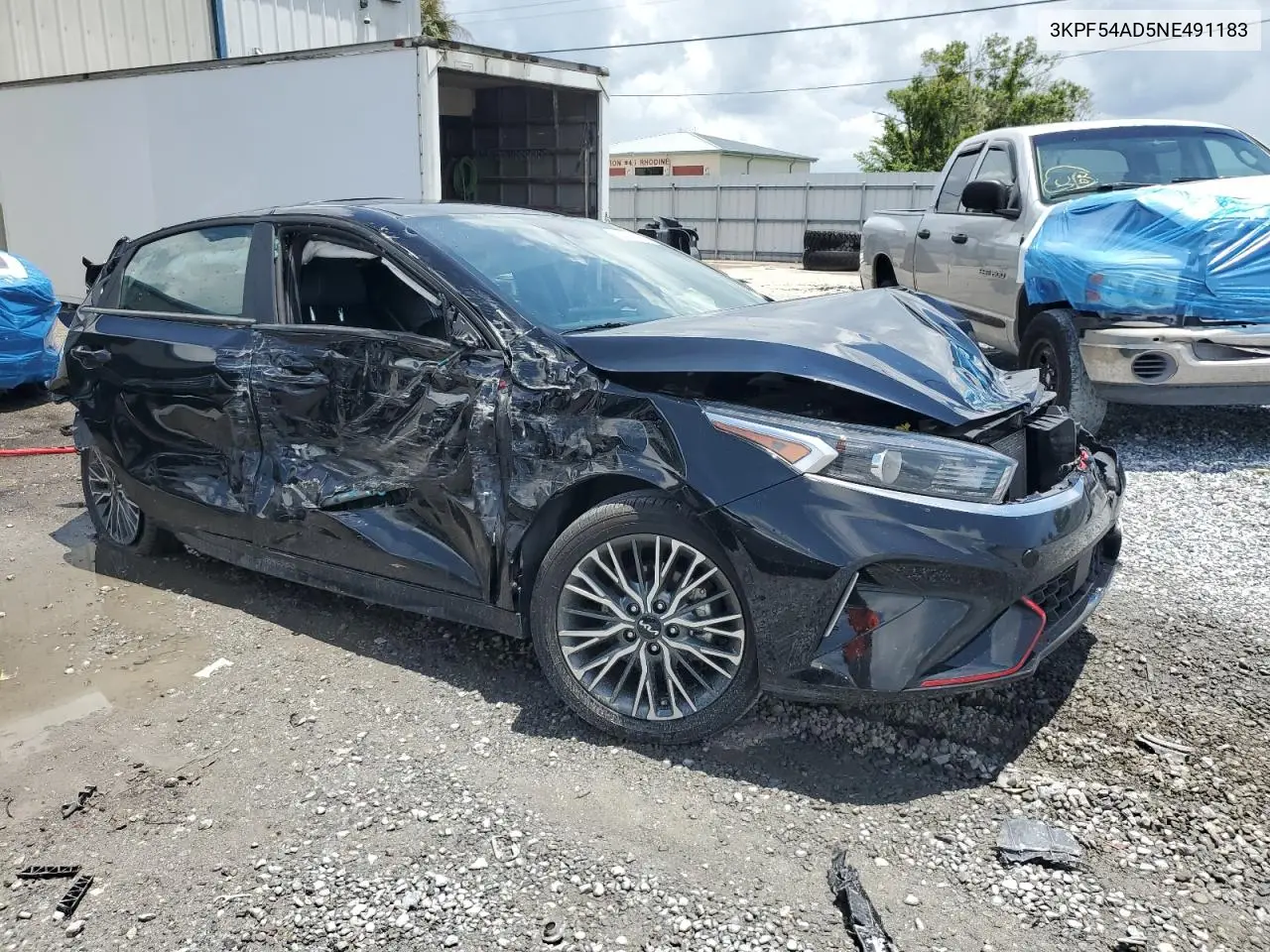 2022 Kia Forte Gt Line VIN: 3KPF54AD5NE491183 Lot: 62710125