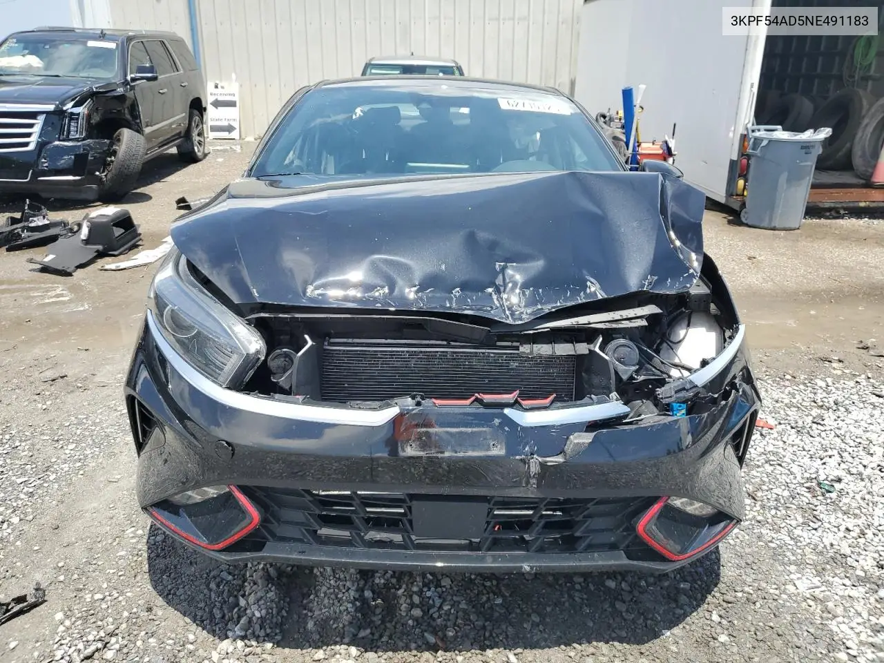 2022 Kia Forte Gt Line VIN: 3KPF54AD5NE491183 Lot: 62710125