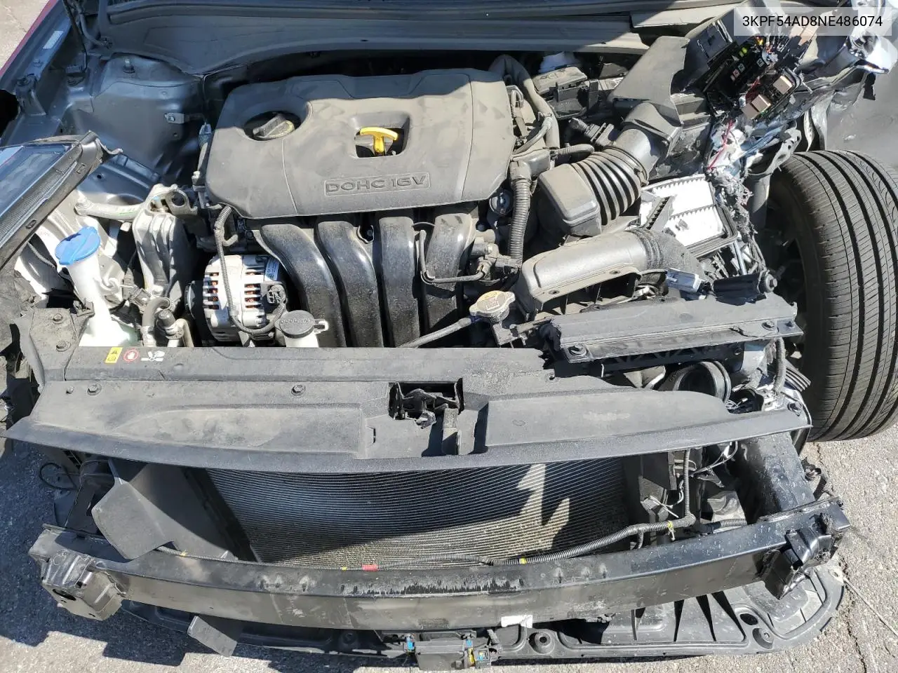 2022 Kia Forte Gt Line VIN: 3KPF54AD8NE486074 Lot: 62958785