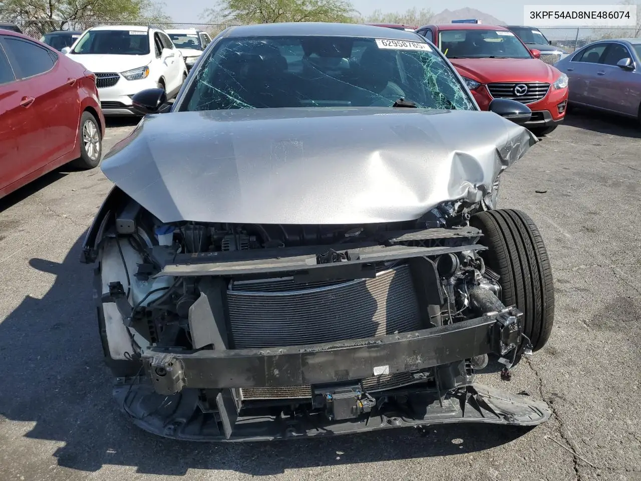 2022 Kia Forte Gt Line VIN: 3KPF54AD8NE486074 Lot: 62958785