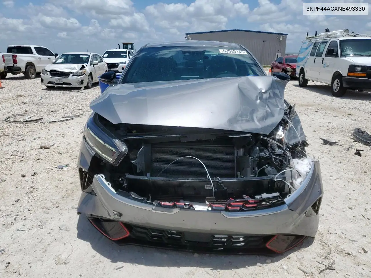 2022 Kia Forte Gt VIN: 3KPF44ACXNE493330 Lot: 63059145