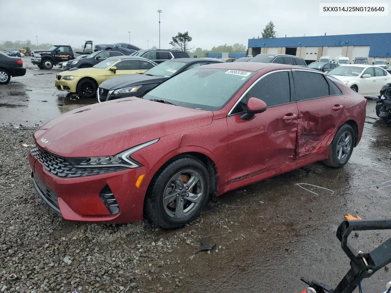2022 Kia K5 Lxs VIN: 5XXG14J25NG126640 Lot: 56865365