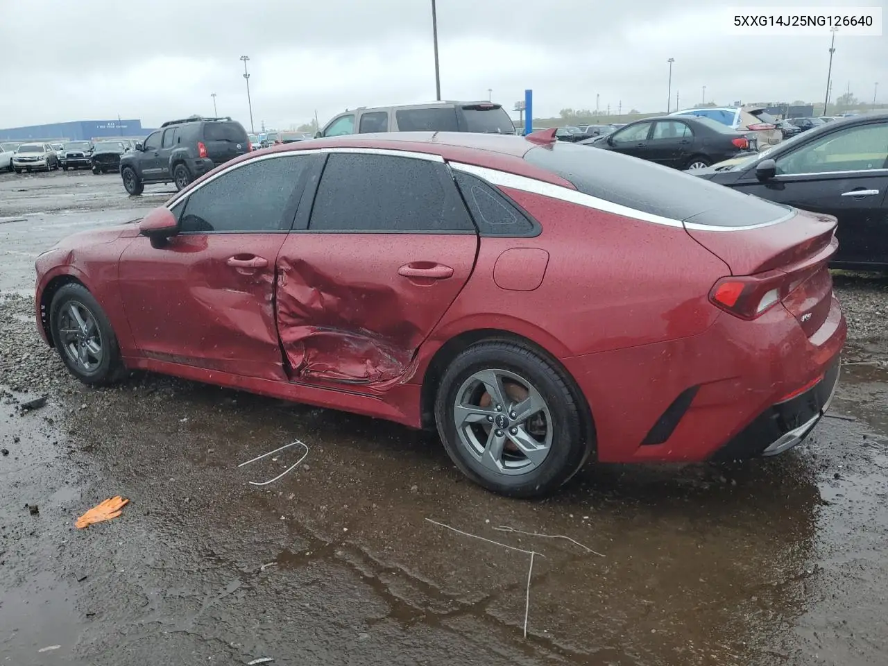 2022 Kia K5 Lxs VIN: 5XXG14J25NG126640 Lot: 56865365