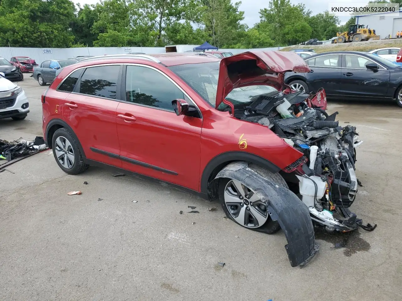 2019 Kia Niro Ex VIN: KNDCC3LC0K5222040 Lot: 62170335