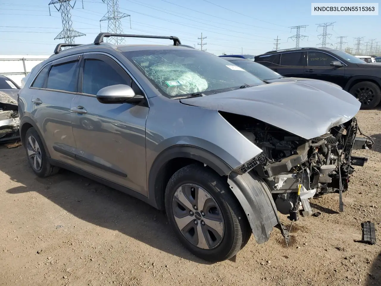 2022 Kia Niro Lx VIN: KNDCB3LC0N5515363 Lot: 55876825
