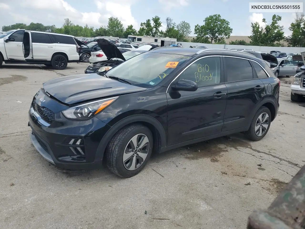 2022 Kia Niro Lx VIN: KNDCB3LC5N5501555 Lot: 56740755