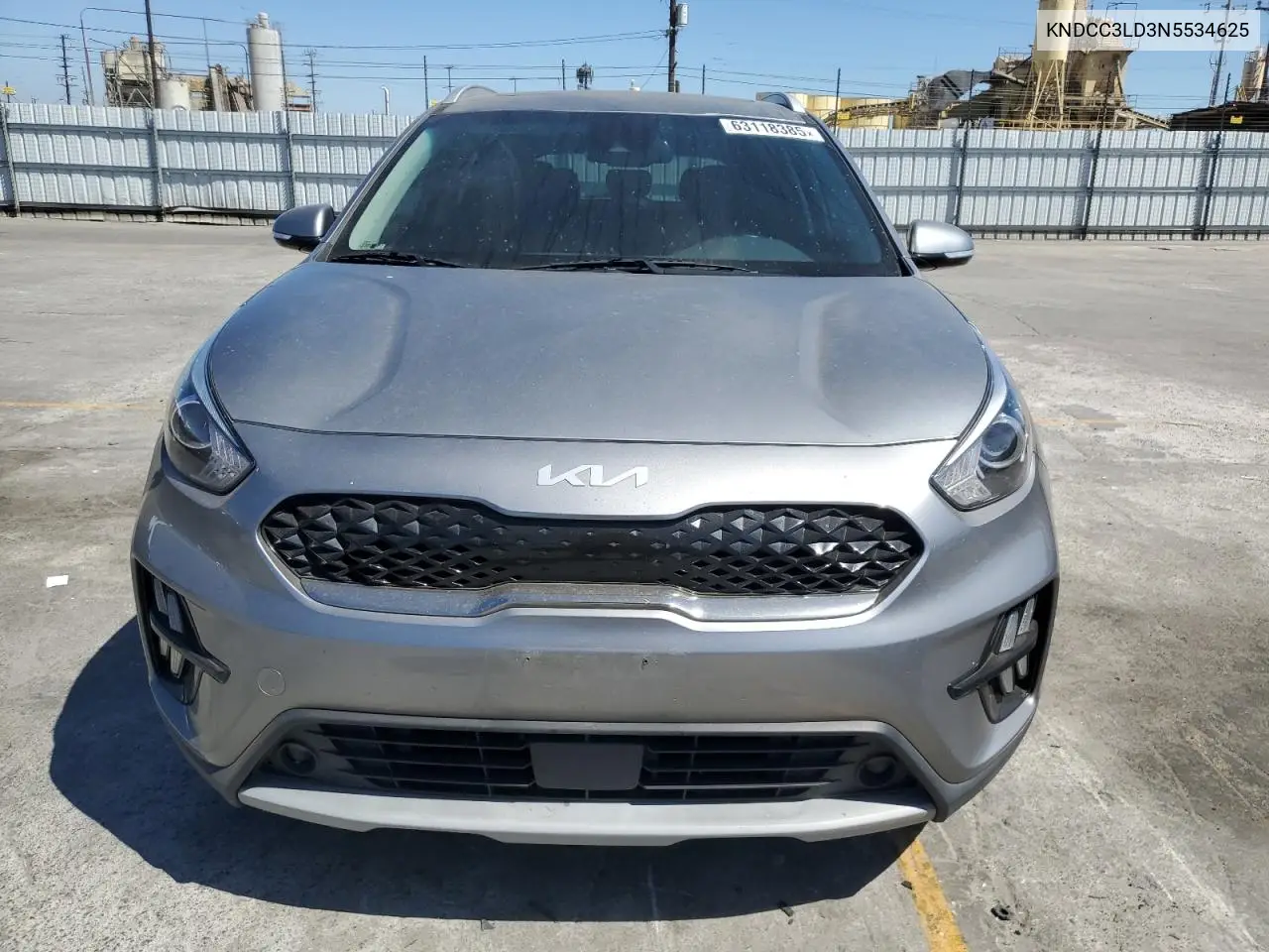2022 Kia Niro Ex Premium VIN: KNDCC3LD3N5534625 Lot: 63118385