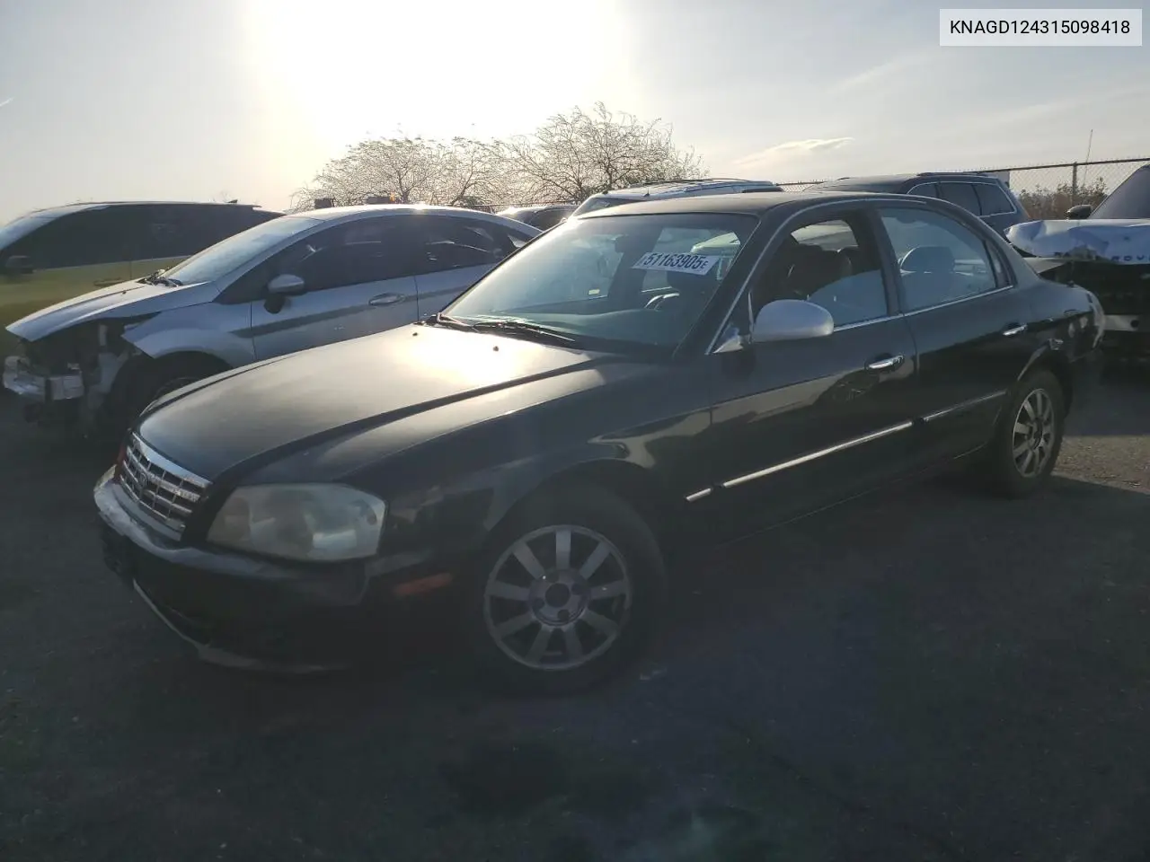 2001 Kia Optima Magentis VIN: KNAGD124315098418 Lot: 51163905