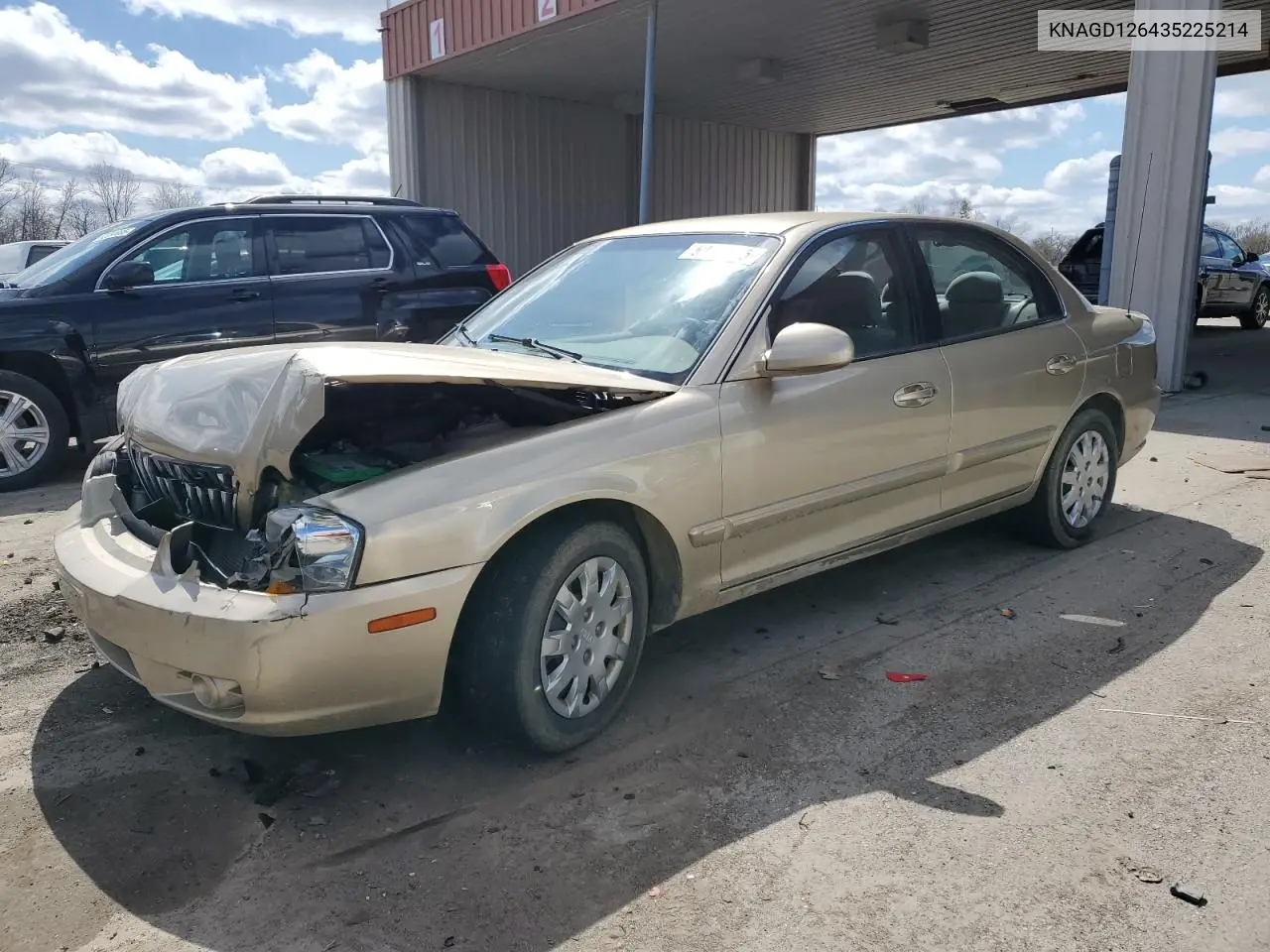 2003 Kia Optima Lx VIN: KNAGD126435225214 Lot: 50825505