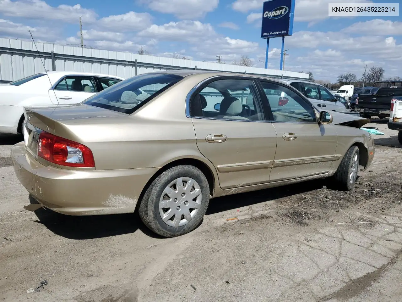 2003 Kia Optima Lx VIN: KNAGD126435225214 Lot: 50825505