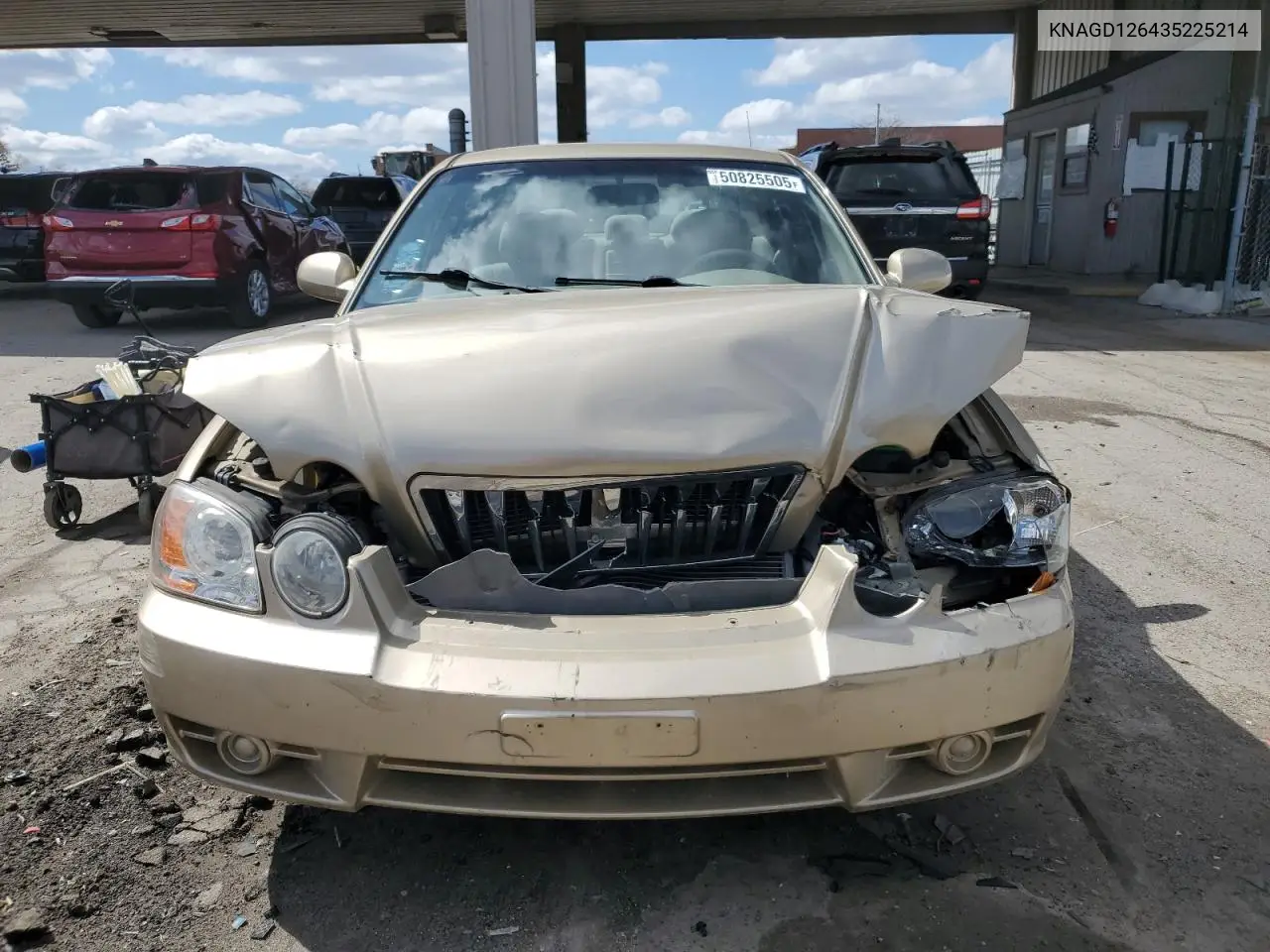 2003 Kia Optima Lx VIN: KNAGD126435225214 Lot: 50825505