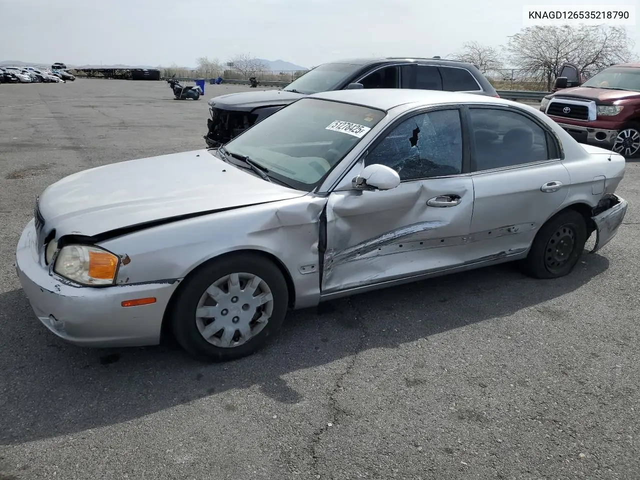 2003 Kia Optima Lx VIN: KNAGD126535218790 Lot: 51278425