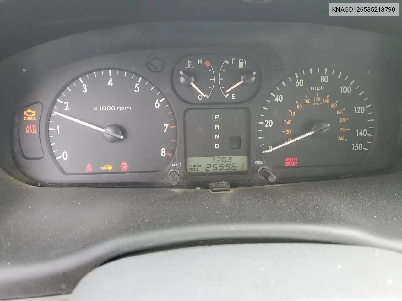 2003 Kia Optima Lx VIN: KNAGD126535218790 Lot: 51278425