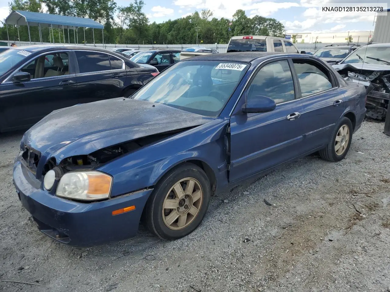 2003 Kia Optima Lx VIN: KNAGD128135213278 Lot: 55348075