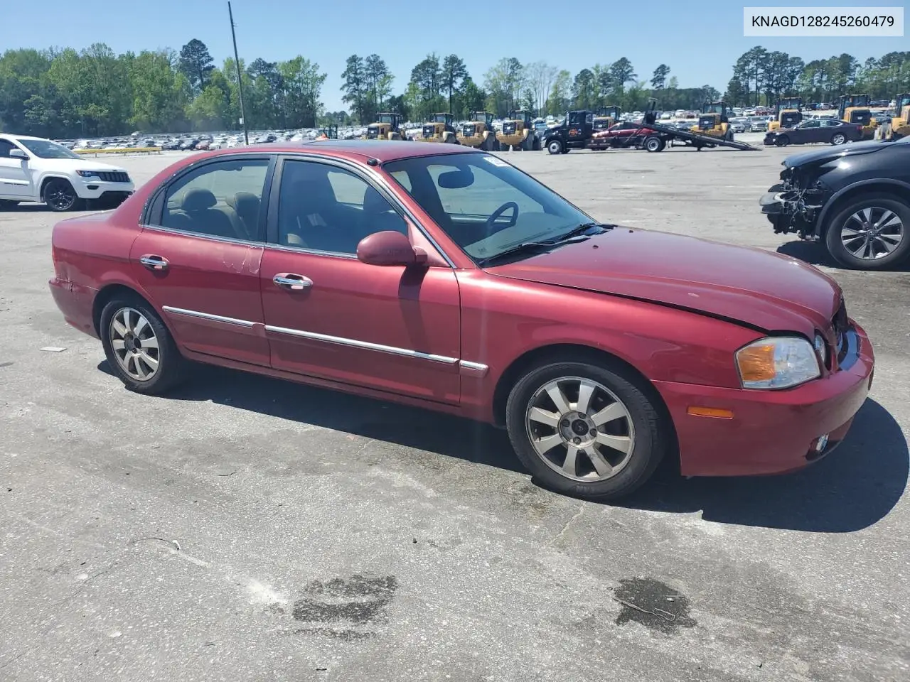 2004 Kia Optima Lx VIN: KNAGD128245260479 Lot: 52683235