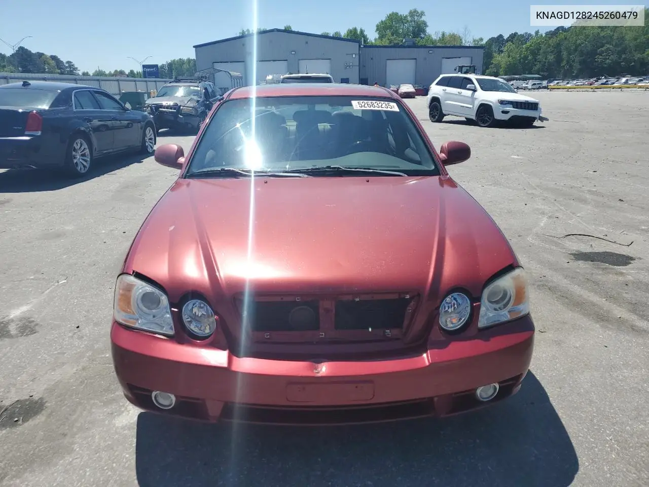 2004 Kia Optima Lx VIN: KNAGD128245260479 Lot: 52683235