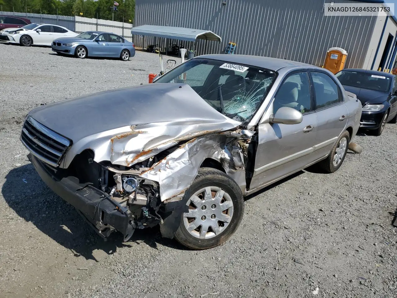 2004 Kia Optima Lx VIN: KNAGD126845321753 Lot: 53864095