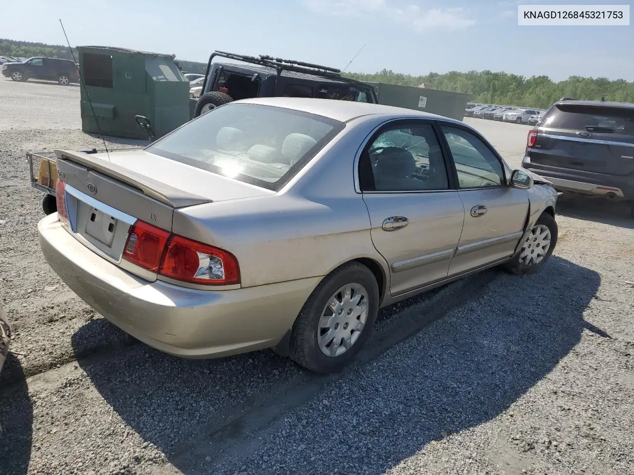 2004 Kia Optima Lx VIN: KNAGD126845321753 Lot: 53864095