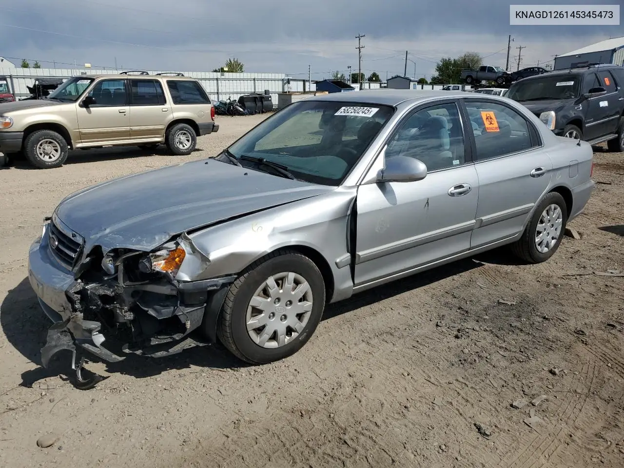 2004 Kia Optima Lx VIN: KNAGD126145345473 Lot: 58250245