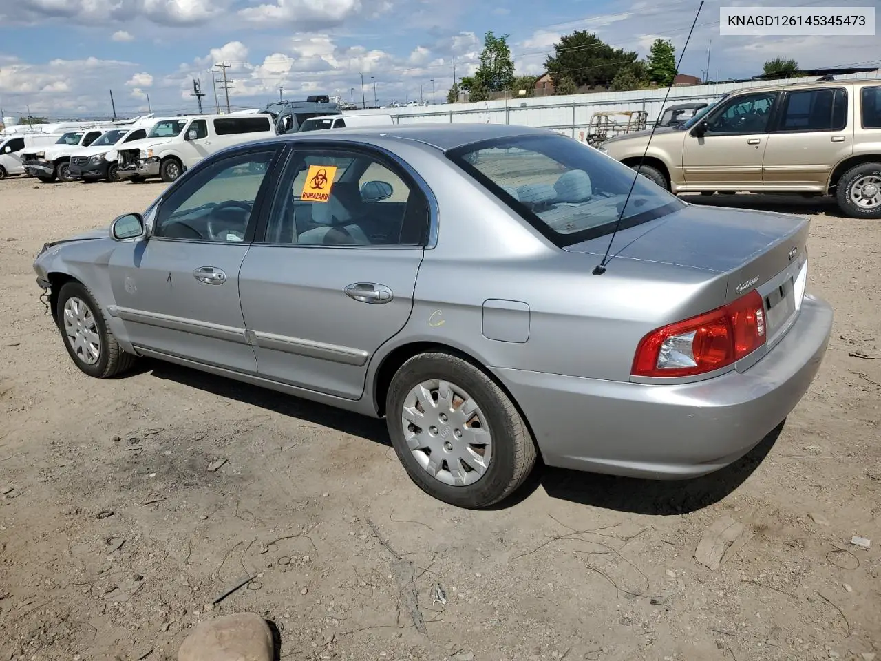 2004 Kia Optima Lx VIN: KNAGD126145345473 Lot: 58250245