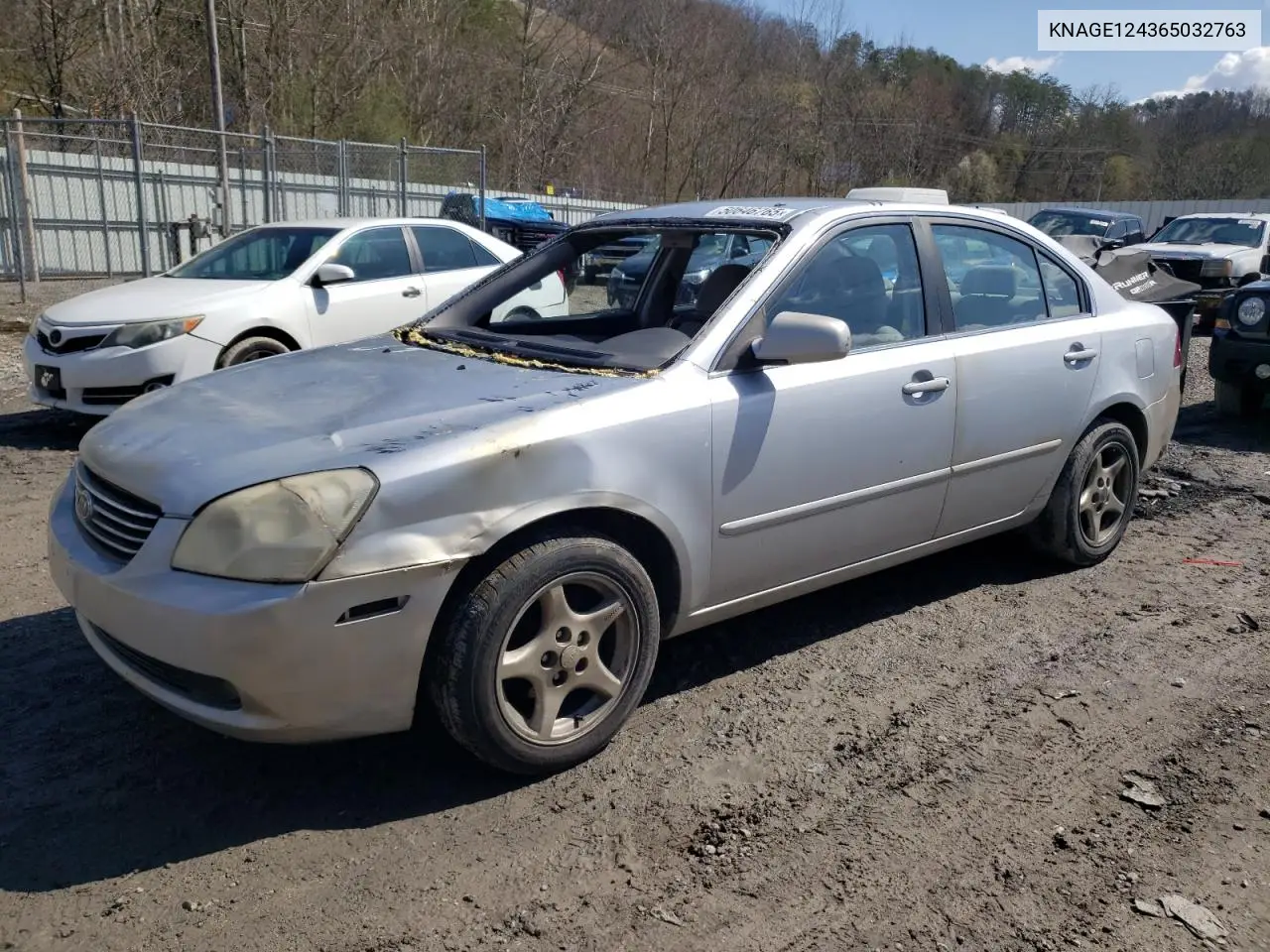 2006 Kia Optima Lx VIN: KNAGE124365032763 Lot: 50646765