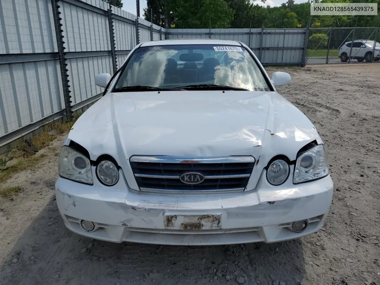2006 Kia Optima Lx VIN: KNAGD128565439375 Lot: 55241675
