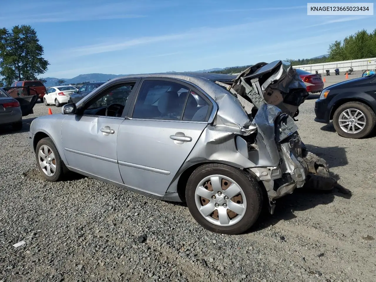 2006 Kia Optima Lx VIN: KNAGE123665023434 Lot: 55855215