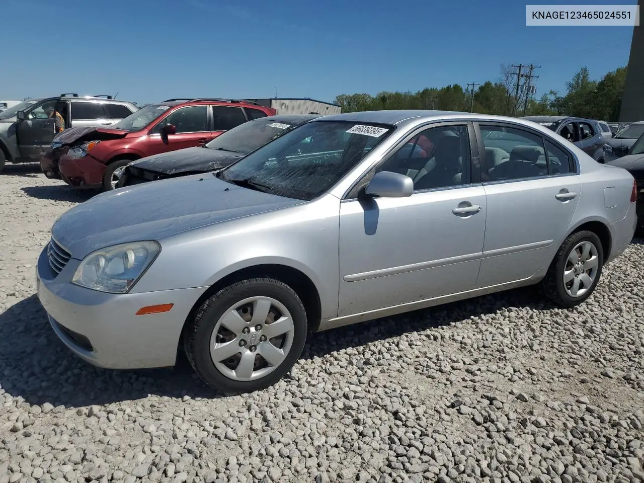 2006 Kia Optima Lx VIN: KNAGE123465024551 Lot: 56039395