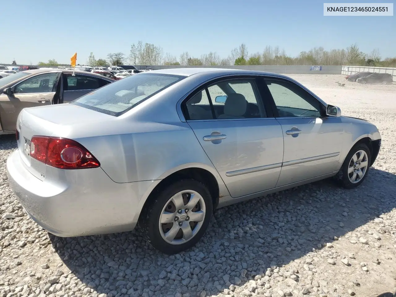 2006 Kia Optima Lx VIN: KNAGE123465024551 Lot: 56039395