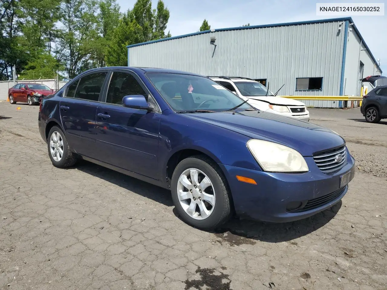 2006 Kia Optima Lx VIN: KNAGE124165030252 Lot: 60097405