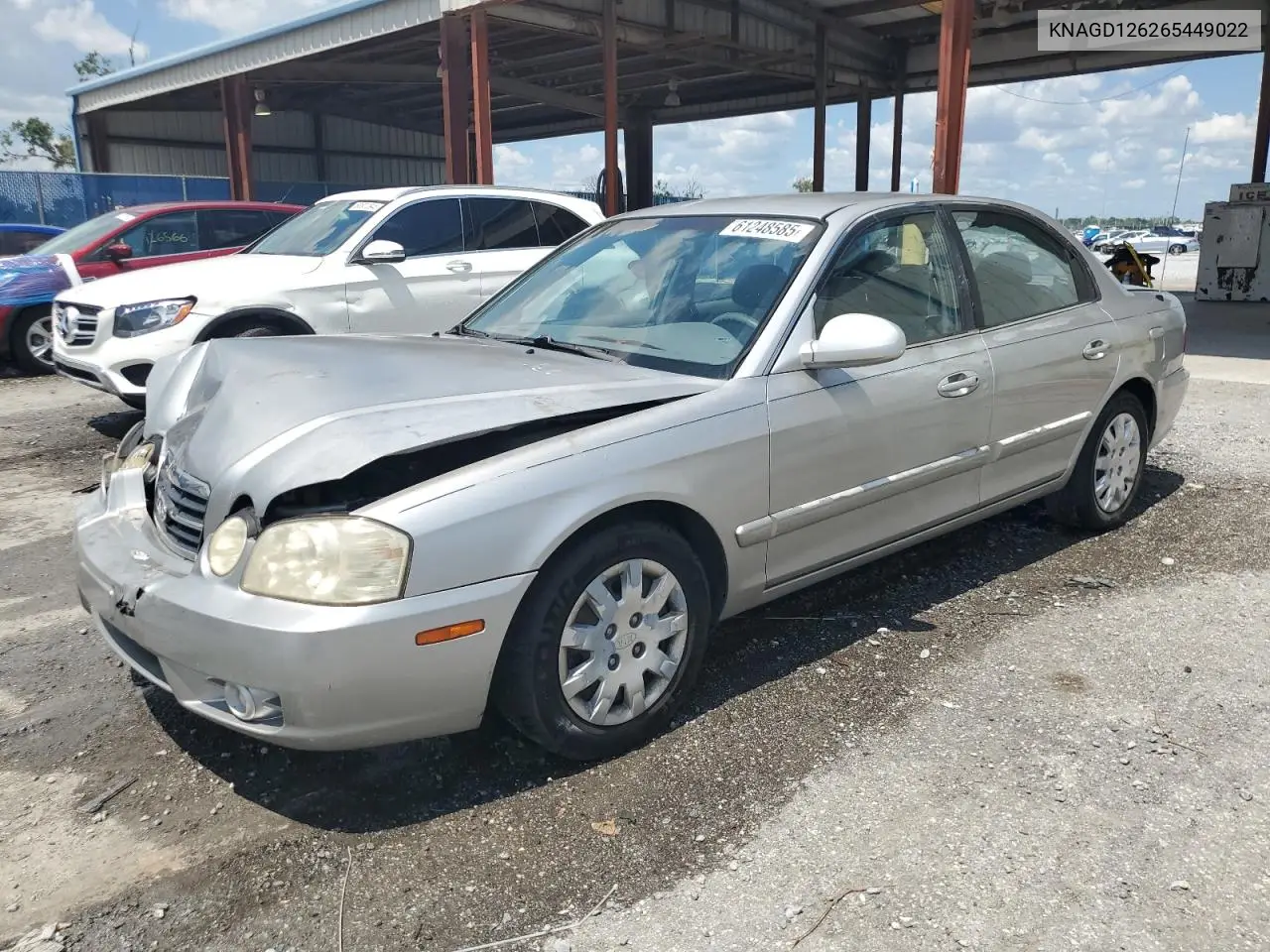 2006 Kia Optima Lx VIN: KNAGD126265449022 Lot: 61248585