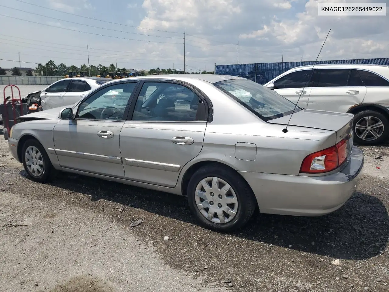 2006 Kia Optima Lx VIN: KNAGD126265449022 Lot: 61248585