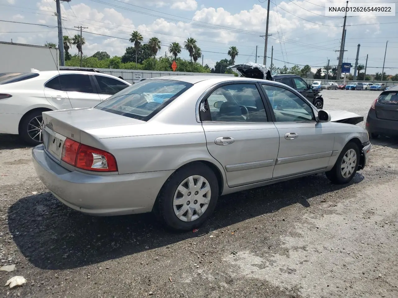 2006 Kia Optima Lx VIN: KNAGD126265449022 Lot: 61248585