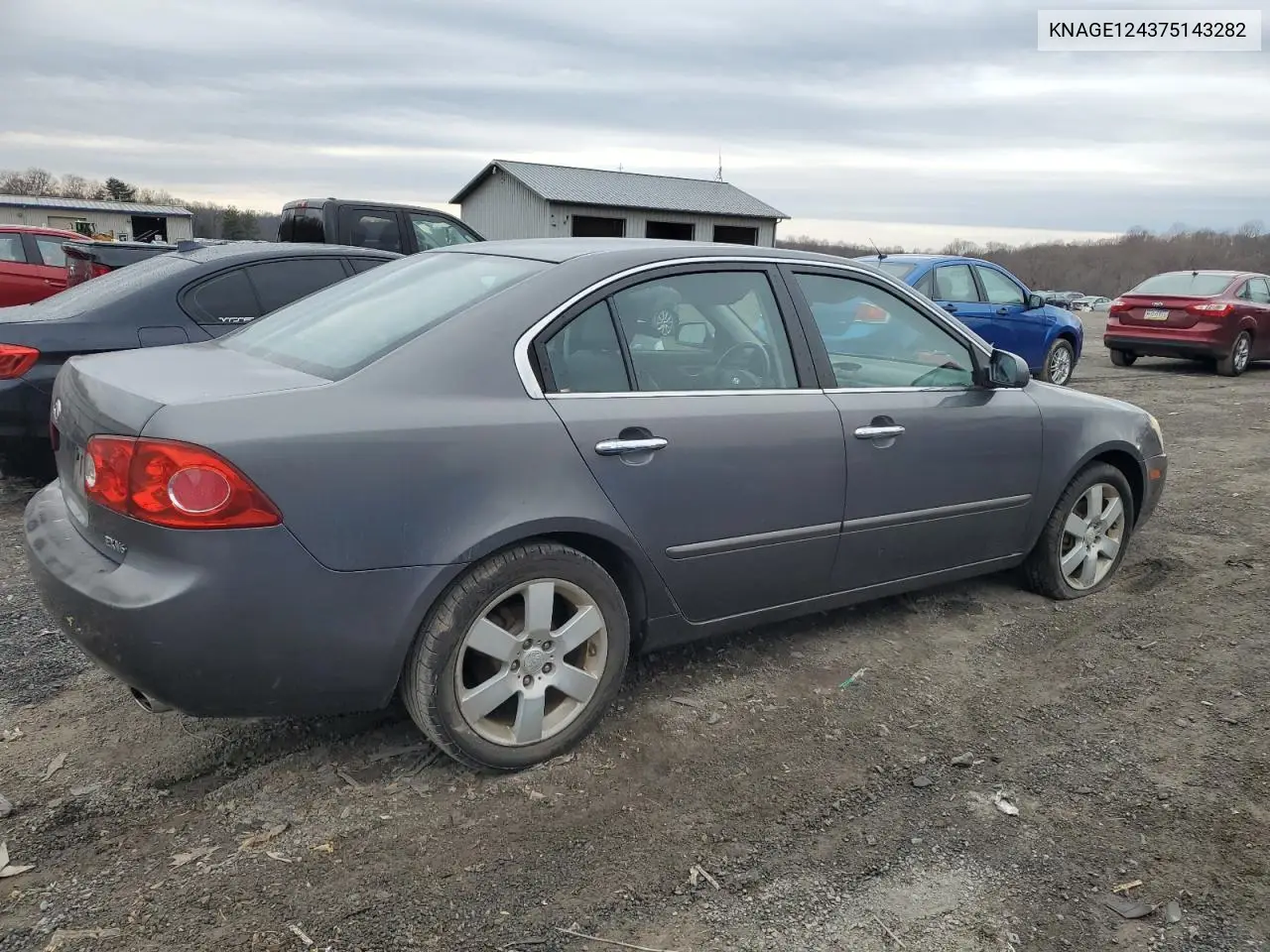 2007 Kia Optima Lx VIN: KNAGE124375143282 Lot: 45656855