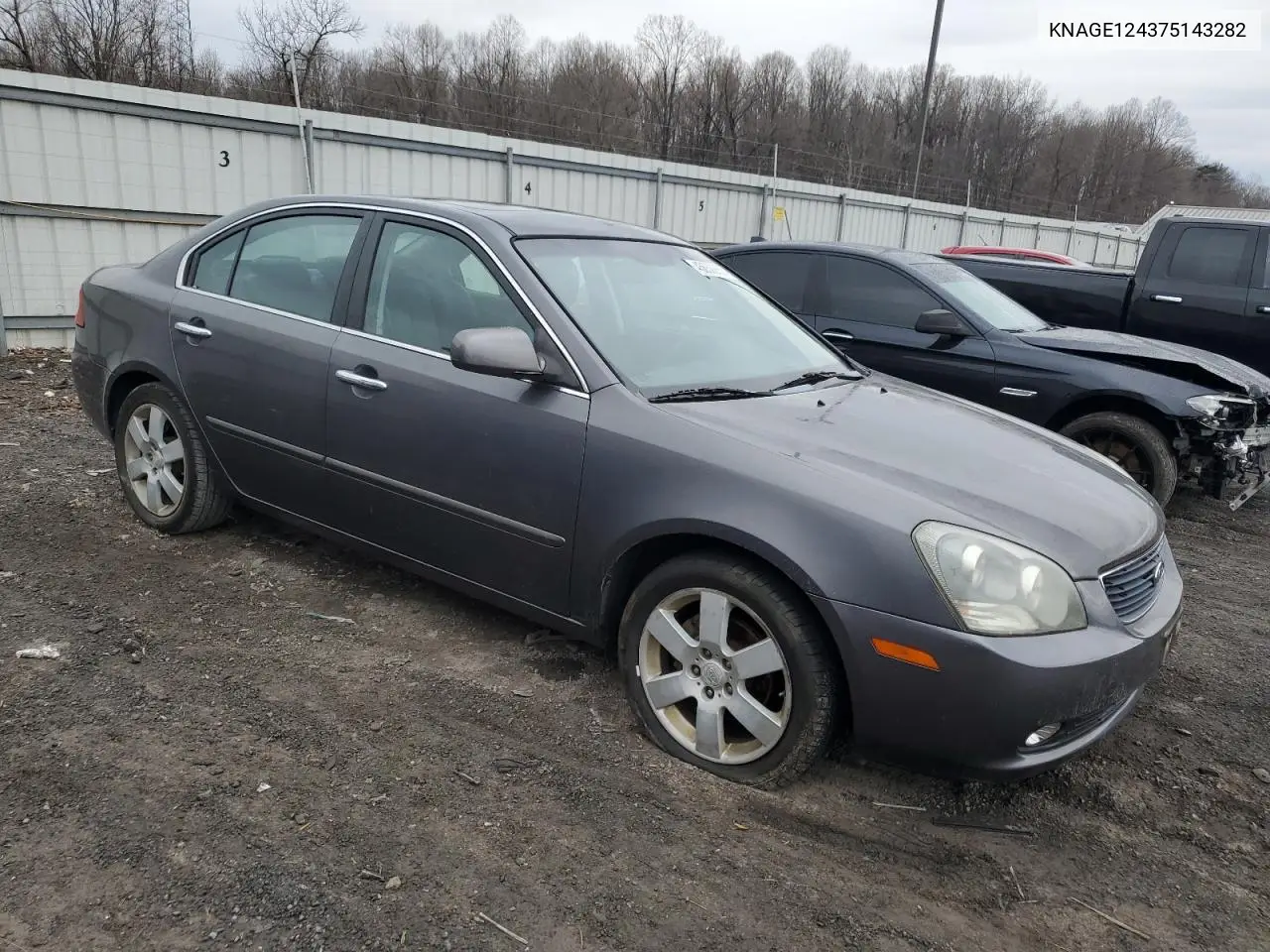2007 Kia Optima Lx VIN: KNAGE124375143282 Lot: 45656855
