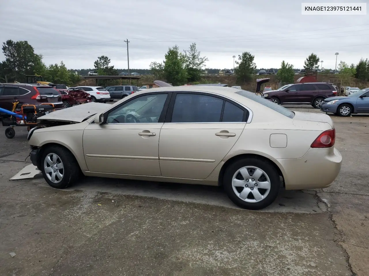 2007 Kia Optima Lx VIN: KNAGE123975121441 Lot: 54987255