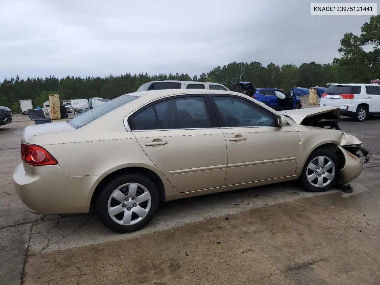 2007 Kia Optima Lx VIN: KNAGE123975121441 Lot: 54987255