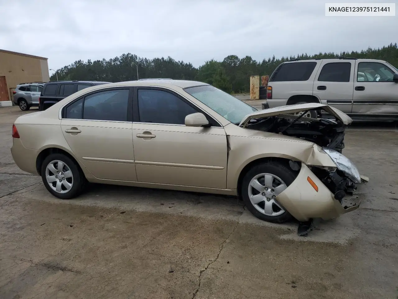 2007 Kia Optima Lx VIN: KNAGE123975121441 Lot: 54987255